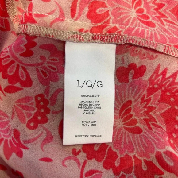 CAbi Vita Blouse Cowl Neck Sleeveless Sheer Lightweight Floral Boho NWOT - Picture 10 of 11